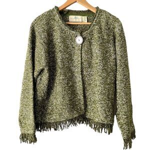 design options philip jane gordon green sweater cardigan size XL